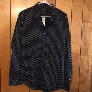 Banana Republic M Black patterned dress shirt